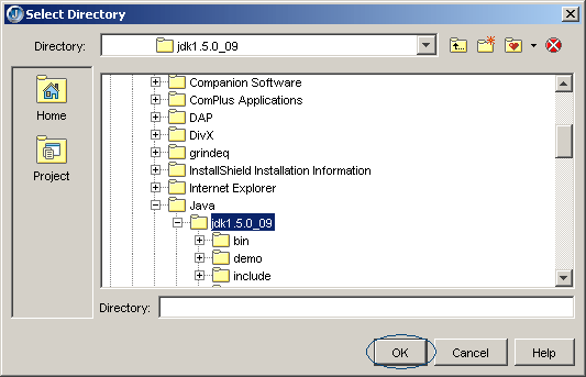 JDK Installation Folder